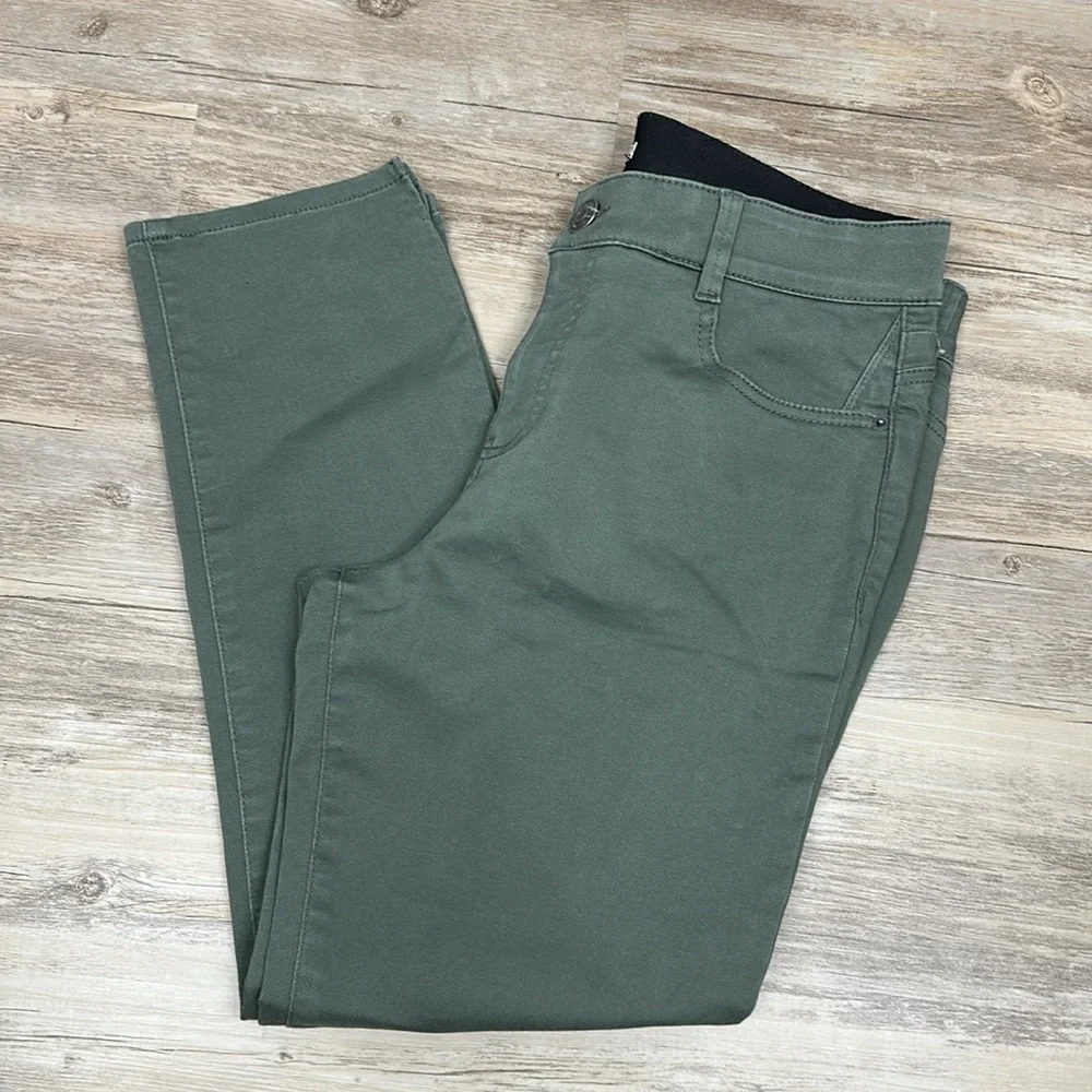 G. H. Bass Olive Green Rosemary High Waist Skinny Ankle Jeans NWT Size 14 NEW